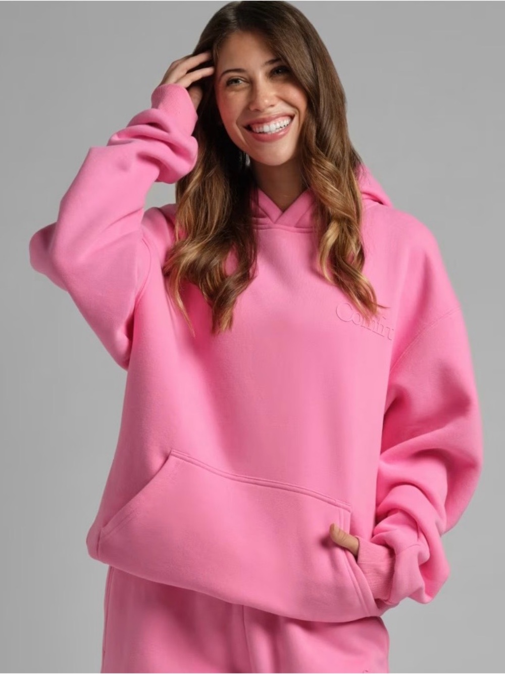 Comfrt Sorbet Pink Women's Minimalist Hoodie